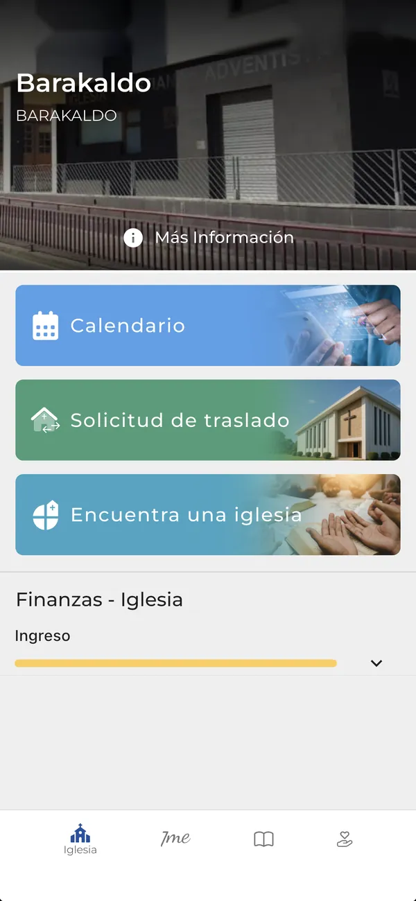 Pantalla de 7me: iglesia